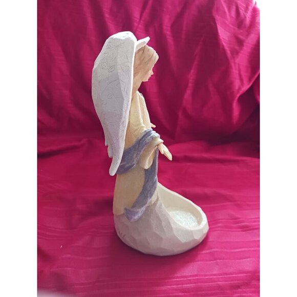 Enesco Foundations by Karen Hann Angel Figurine With Psalm 27:1 Verse Design - Picture 8 of 16